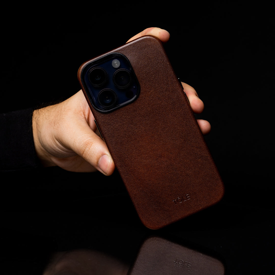 Black Brown Premium leather iPhone Case iPhone 13 Pro