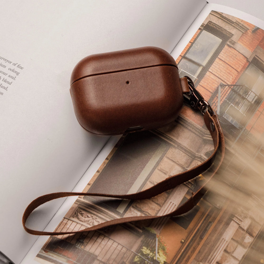 Brown case airpods case