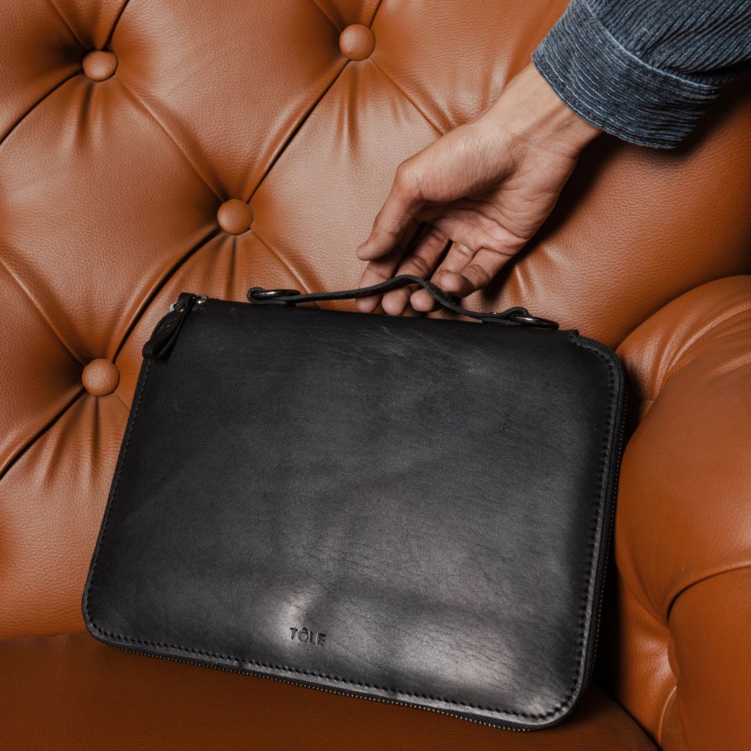 Leather Folio | Obsidian Black