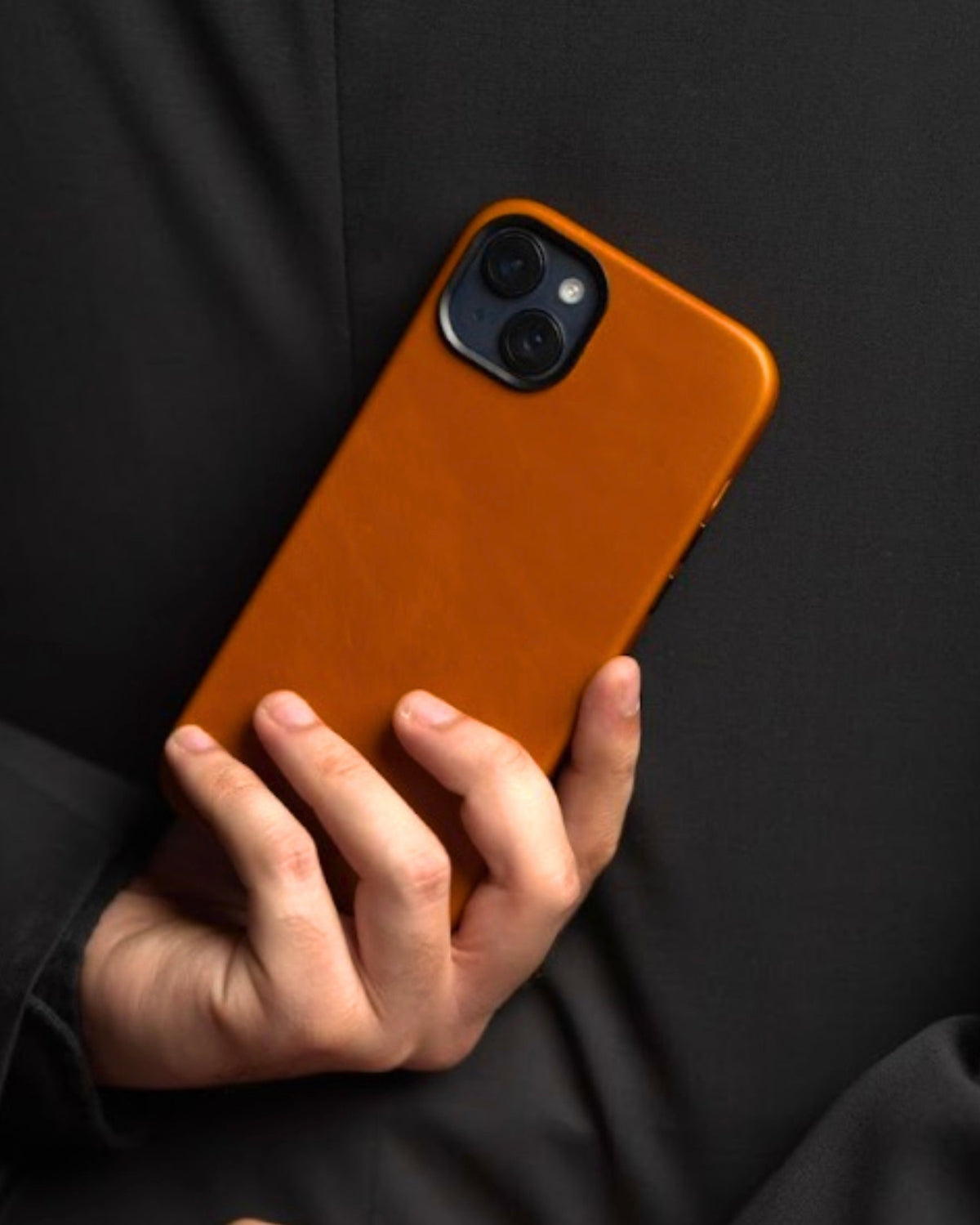 Tan Iphone Tan Premium leather iPhone Case - iPhone 15 Plus